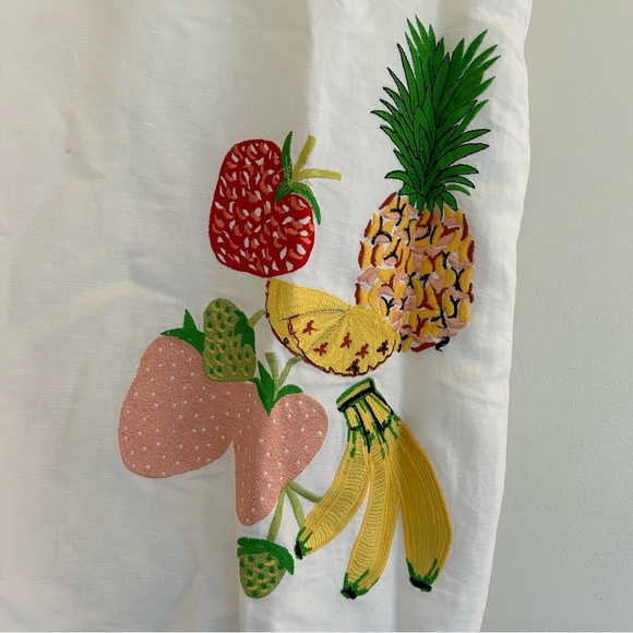 Anthropologie Holding Horses White Fruit Summer Dress size XS - Picture 6 of 6